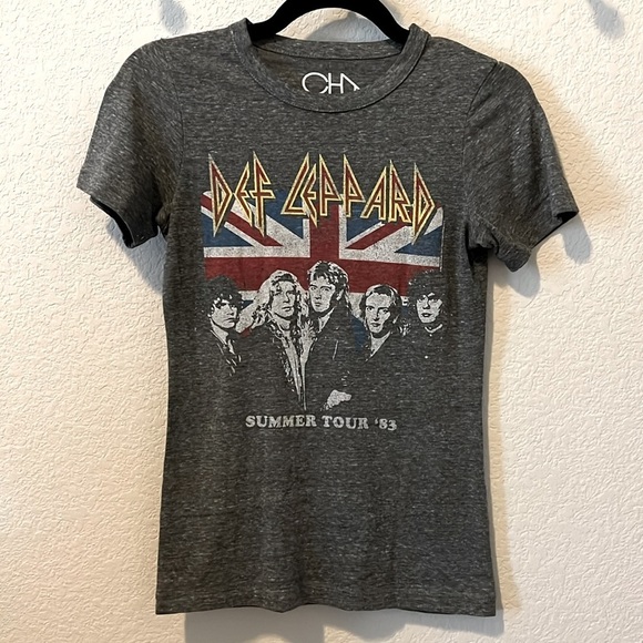 Chaser Def Leppard Summer Tour ‘83 Gray Tee Size S - Picture 3 of 5